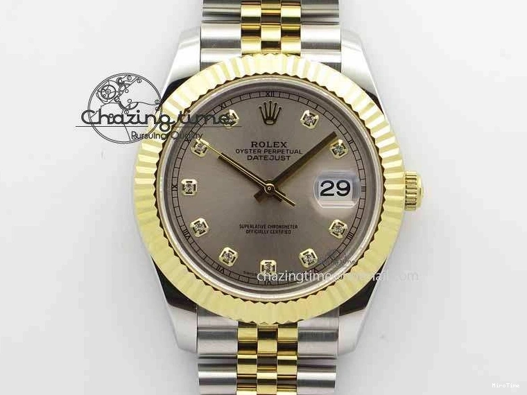 MiroTime 0501 DateJust II 41mm SS YG BP Maker Best Edition Silver Diam Dial On Jubilee Bracelet A Casual 3660